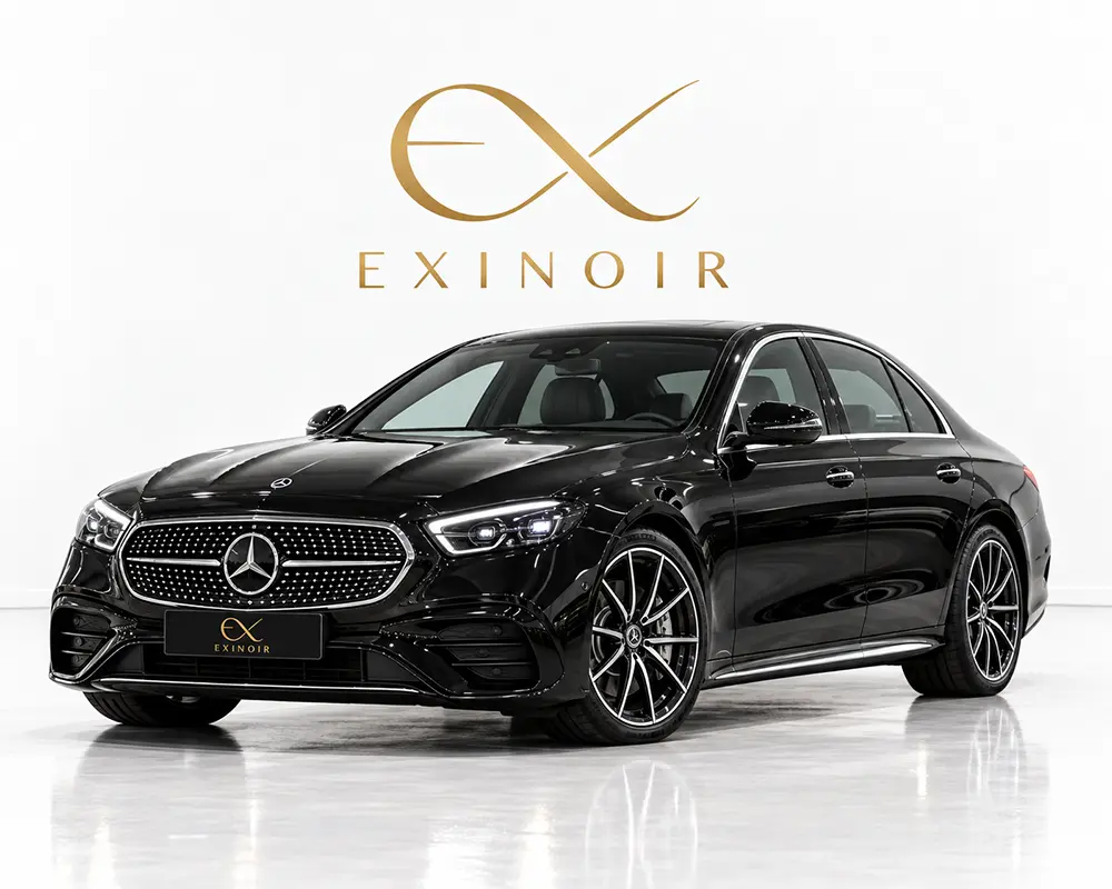 Mercedes-Benz E 300 d executive saloon prepared for a long-distance European journey