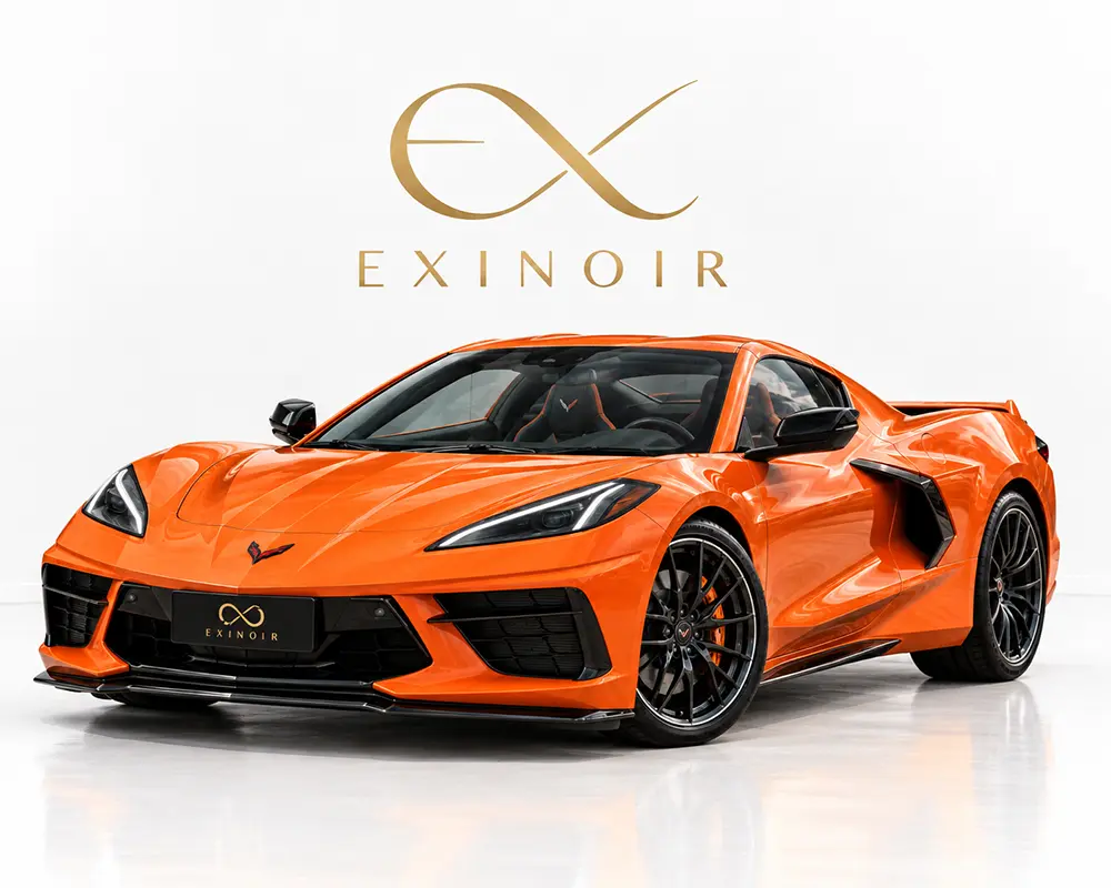 Chevrolet Corvette C8 Stingray mid-engine V8 sports car available for luxury rental in Europe