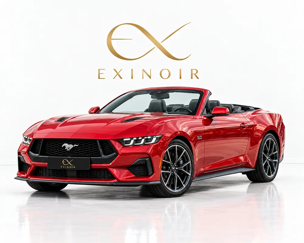 Ford Mustang GT Convertible 2025 with V8 engine available for luxury rental in Europe